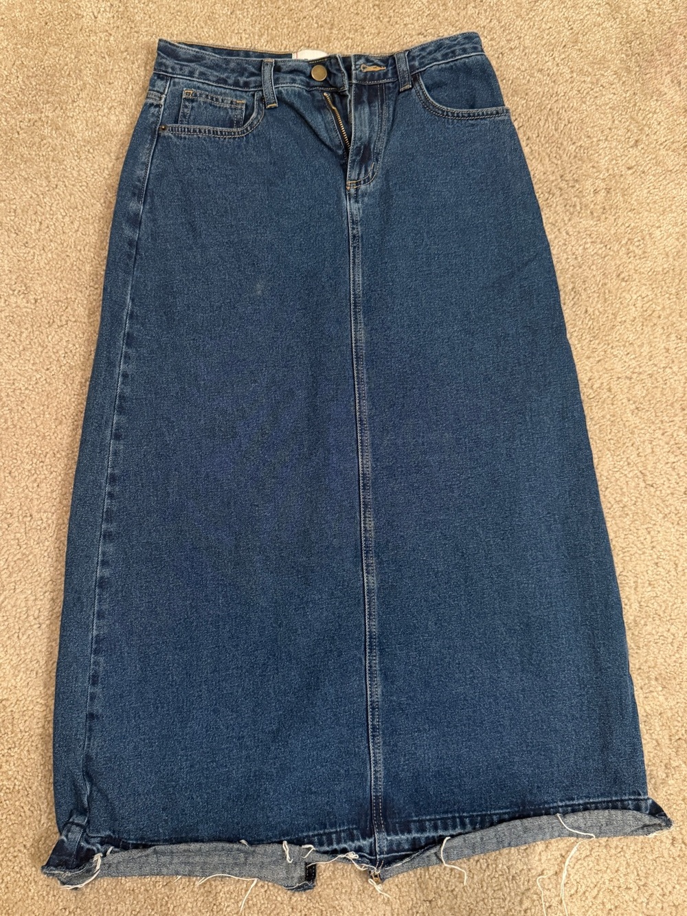 Urban Outfitters High-Waist Dark Blue Denim Maxi Skirt